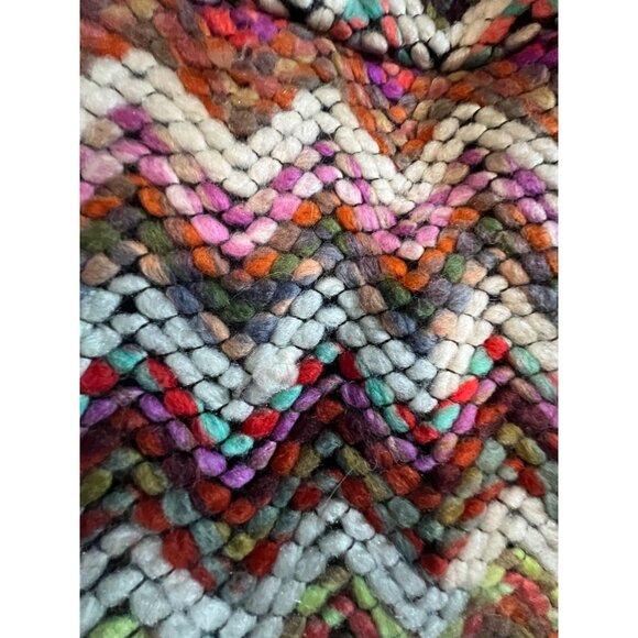 Ellison Blazer Jacket Knit Sweater Cardigan S Y2K 70s Cottage Cozy Boho Rainbow - Picture 8 of 8